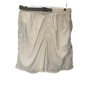 Columbia Men’s Cargo Shorts M 11” Hybrid Lined‎ Belted Pull On Khaki Mesh Inside